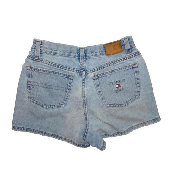 Y2K Tommy Hilfiger Women's Denim Shorts Light Wash - Picture 2 of 7